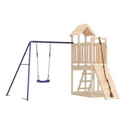 (solid pinewood) vidaXL Outdoor Playset Wooden Playground Set Swing Set Wood Pine