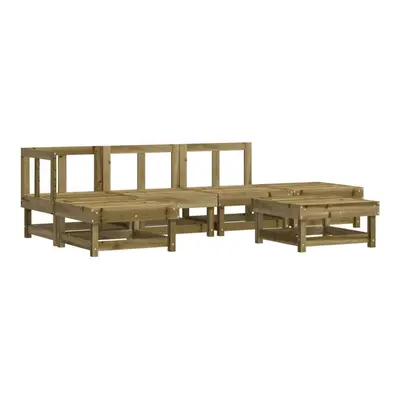 (natural impregnated) vidaXL Garden Lounge Set Outdoor Modular Sofa Set Piece Solid Wood Pine