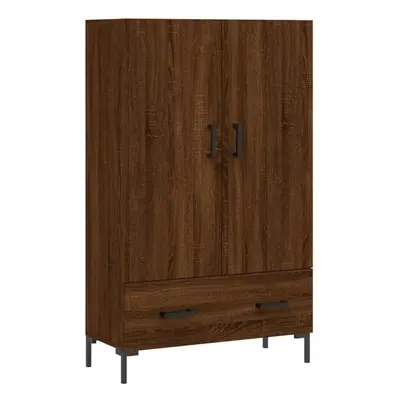 (brown oak) vidaXL Highboard Sideboard Storage Cabinet Side Cabinet Black Engineered Wood