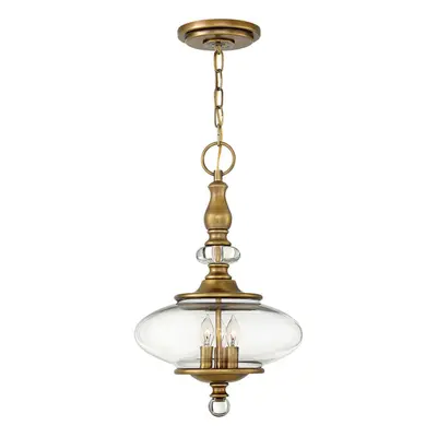 3 Bulb Ceiling Pendant Light Fitting Heritage Brass LED E14 60W Bulb