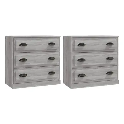 (grey sonoma) vidaXL Sideboards Storage Cabinet Cupboard Highboard pcs Engineered Wood