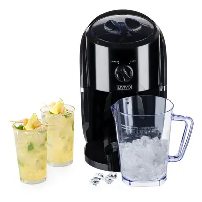 LIVIVO Electric Ice Crusher - Black/Stainless Steel