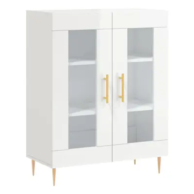 (high gloss white) vidaXL Sideboard Storage Cabinet Cupboard Side Cabinet White Engineered Wood