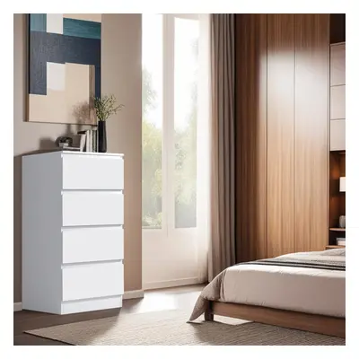 Matt White Drawer Chest Of Drawers Bedroom Storage Furniture