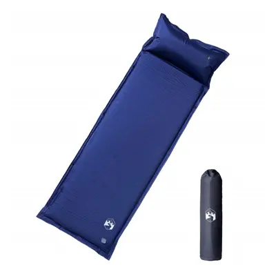 (navy blue, x x cm) vidaXL Self Inflating Camping Mattress & Pillow 1-Person Sleeping Mat Grey