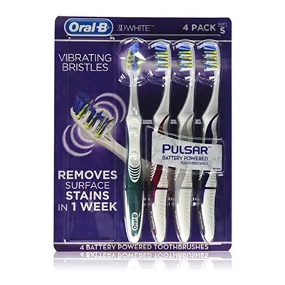 Oral B 3D White Luxe Pack Pulsar Battery Powered Toothbrushes