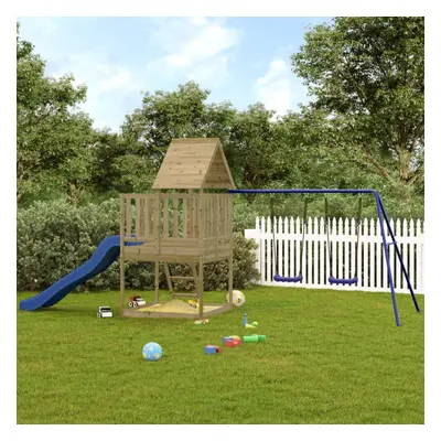 vidaXL Outdoor Playset Impregnated Wood Pine playset wooden playset