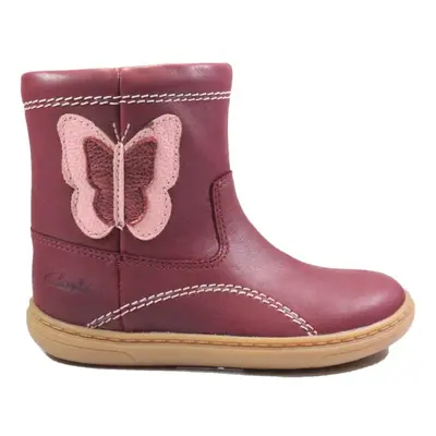 (4.5 (Children's)) Flash Midi Toddler Cherry Leather Girls Mid Calf Boots