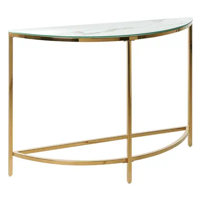 Console Table ORITA Marble Effect Gold