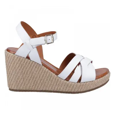 (6 (Adults')) Phoebe | White | Womens Wedge Sandals