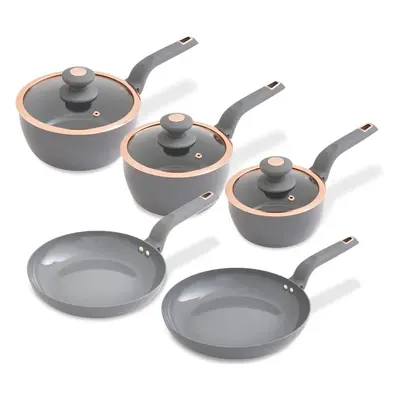 5pc Pan Set By Tower T800232GRY Cavaletto 16/18/20cm & 24/28cm Grey