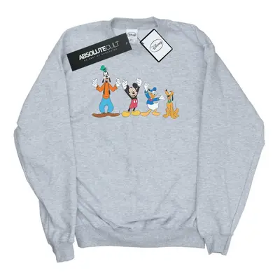 (4XL, Sports Grey) Disney Mens Mickey Mouse Friends Sweatshirt