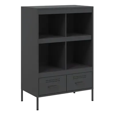 (black) vidaXL Highboard Sideboard Side Cabinet Cupboard Anthracite Cold-rolled Steel