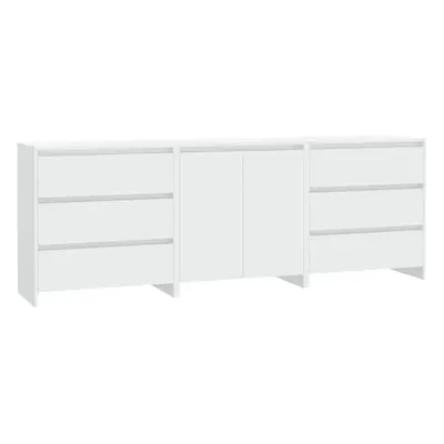 (white) vidaXL Sideboard Piece Engineered Wood Buffet Side Cabinet Multi Colours