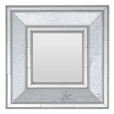 Premier Housewares Premier Housewares Black And Silver Wall Mirror For Garden And Bedroom Reflec