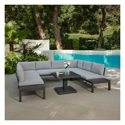 (U-Shape, Rising Table) Bahia Aluminium Garden Furniture Set