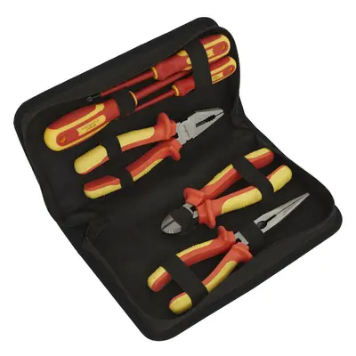 6pc Electricians Tool Kit - VDE Insulated Safety Tool Set - Screwdrivers Pliers