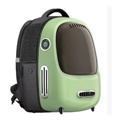 (Green) Fresh Air Cat Go-out Bag Space Cabin Transparent Breathable Backpack