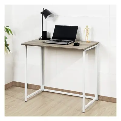 Folding Multifuction Desk Portable Compact Computer Table White