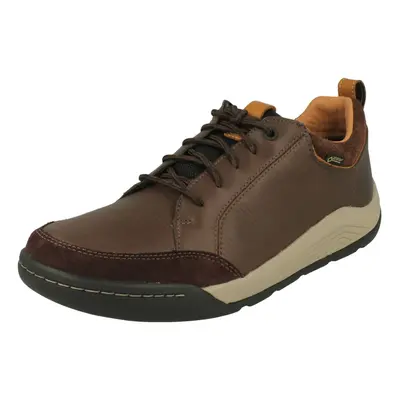 (UK 7, Dark Brown (Brown)) Mens Clarks Casual Gore-Tex Shoes Ashcombe Bay GTX - G Fit