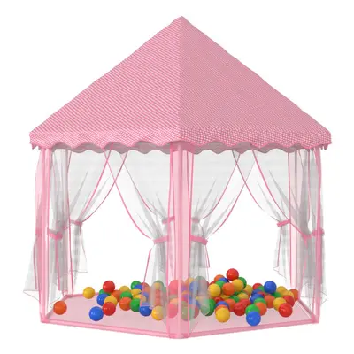 vidaXL Princess Play Tent with Balls Pink Children Play House Game Tent