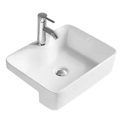 Balterley Semi Recessed Basin - gloss white- 480mm