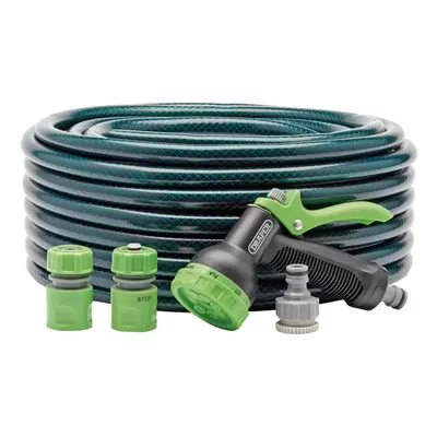 Garden Hose and Spray Gun Kit, 12mm Bore, 30m