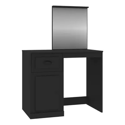 (black, with mirror) vidaXL Dressing Table Vanity Desk Cosmetic Table Makeup Desk Engineered Woo