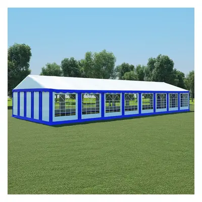 vidaXL Garden Marquee PVC 6x16 m Blue and White Party Tent Outdoor Canopy