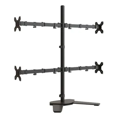 (quad) vidaXL Monitor Mount Single Monitor Stand Monitor Arm Mount Black Steel VESA