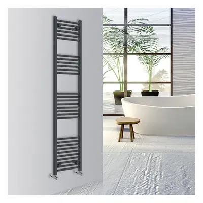 (Anthracite, 1800x400mm) Warmehaus Straight Bathroom Heated Towel Rail Warmer Radiator Central H