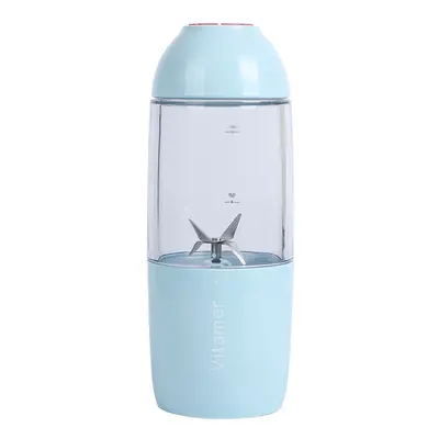 (Blue) 380ML USB Rechargeable Juicer Bottle Cup Vegetables Fruit Milkshake Smoothie Squeezer Rea