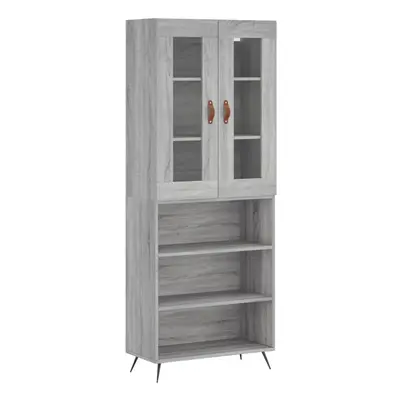 (grey sonoma, shelves) vidaXL Highboard Sideboard Tall Storage Cabinet Side Cabinet Engineered W