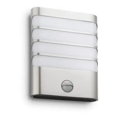 Philips myGarden Raccoon LED Wall Light with Motion Sensor, 3.5 W Integrated LED - Inox