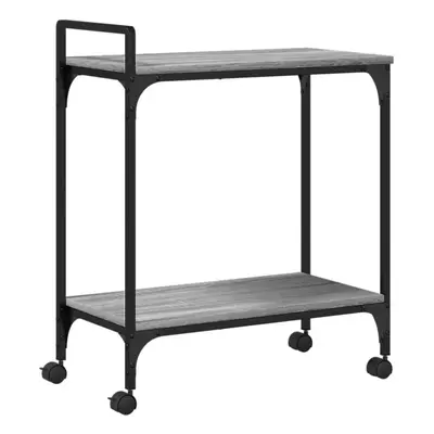 vidaXL Kitchen Trolley Rolling Cart Storage Cart Grey Sonoma Engineered Wood