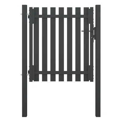 vidaXL Garden Fence Gate Steel 1x1.25m Anthracite Patio Barrier Drive Gate