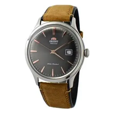 Orient Mens Bambino Version Grey Dial Tan Leather Band Watch