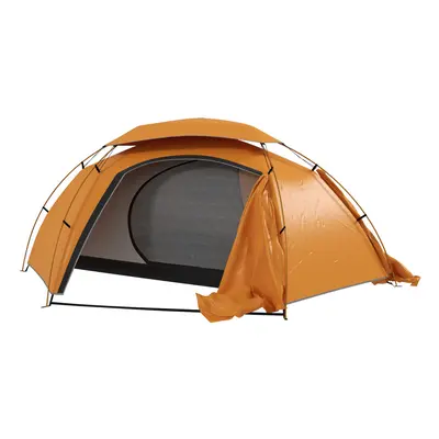 Outsunny Camping Tent Dome Tent with Removable Rainfly for Man, Orange