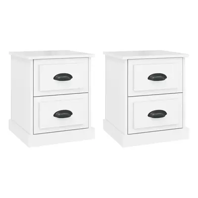 (high gloss white, pcs) vidaXL Bedside Cabinet Side Table Nightstand Side Cabinet Engineered Woo