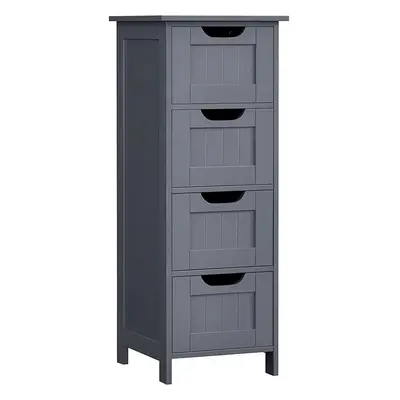 VASAGLE Bathroom Floor Storage Cabinet, Slim Wooden Storage Unit with Drawers, x x cm