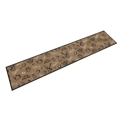 (dark brown, x cm) vidaXL Kitchen Rug Anti Fatigue Mat Runner Rug Washable Floor Carpet Velvet