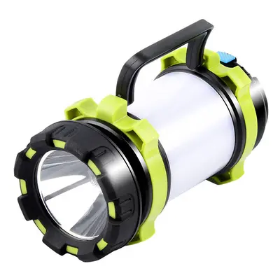 (Green) 3000mAh LED Camping Light Modes Flashlight USB Rechargeable Outdoor Emergency Lamp