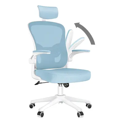 (Blue A) Ergonomic Office Chair With Adjustable Headrest