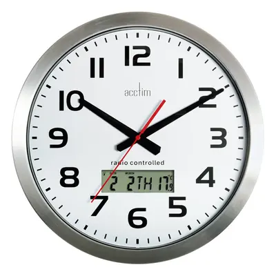 Acctim Meridian Radio Controlled Aluminium Wall Clock