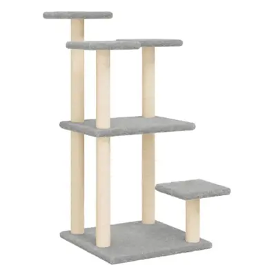 (light grey) vidaXL Cat Scratching Posts with Platforms Cat Tower Pet Cat Climbing Tree