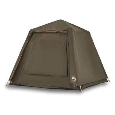 (Olive green) vidaXL Fishing Tent 4-Person Lightweight Camping Tent Camouflage Quick Release