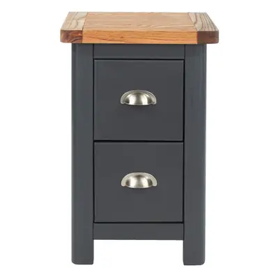 Bedside Table Drawer Blue Petite Bedroom Furniture Cabinet Wooden Nightstand