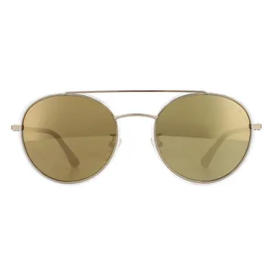 Police Sunglasses SPL870 Coupe 8FFG Light Gold Crystal Grey Brown Gold Mirror