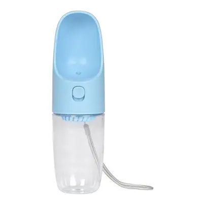 (Blue) Portable Pet Drinking Cup One Key Leak Prevention Dual Filtration Mini Water Dispenser Ea