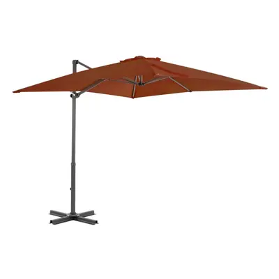 Cantilever Umbrella with Aluminium Pole Terracotta 250x250 cm